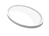 Деталь LEGO Minifig Oval Tray, Белый