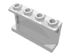 Деталь LEGO Panel 1 x 4 x 2 with Side Supports - Hollow Studs, Белый