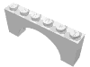 Деталь LEGO Brick Arch 1 x 6 x 2 - Thin Top without Reinforced Underside [New Version], Белый