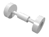 Деталь LEGO Wheel Skateboard / Trolley, Белый