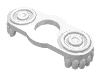 Деталь LEGO Minifig Epaulette, Белый