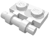 Деталь LEGO Пластина специальная 1 x 2, с боковой ручкой, Белый