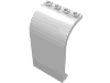 Деталь LEGO Панель изогнутая верхняя 3 x 4 x 6, Белый