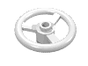 Деталь LEGO Technic Steering Wheel Small (3 Studs Diameter), Белый