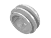 Деталь LEGO Wheel 30.4 x 14 VR, Белый