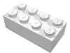 Деталь LEGO Кирпичик 2 x 4, Белый