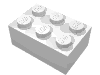 Деталь LEGO Кирпичик 2 x 3, Белый