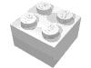 Деталь LEGO Кирпичик 2 x 2, Белый