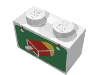Набор LEGO Brick  1 x  2 with Ice Cream Print, Белый