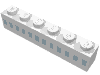Набор LEGO Brick 1 x 6 with Centred Light Blue Squares Print, Белый