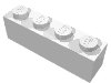 Деталь LEGO Кирпичик 1 x 4, Белый