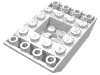 Деталь LEGO Slope Inverted 45° 6 x 4 Double with Recessed Center, Белый