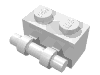 Деталь LEGO Кирпичик специальный 1 x 2, с ручкой, Белый