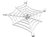 Деталь LEGO Spider Web, Белый