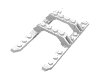 Деталь LEGO Helicopter Skid Rails 12 x 6, Белый