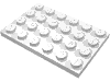 Деталь LEGO Пластина 4 x 6, Белый
