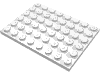 Деталь LEGO Пластина 6 x 8, Белый
