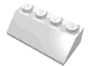 Деталь LEGO Скос 45° 2 x 4, Белый