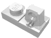 Деталь LEGO Пластина шарнирная фиксирующая 1 x 2, с 1 пальцем сверху, Белый