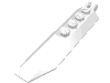 Деталь LEGO Hinge Plate 1 x 8 with Angled Side Extensions, Rounded Plate Underside, Белый