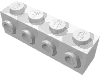 Деталь LEGO Кирпичик специальный 1 x 4, с 4 штырьками на одной стороне, Белый