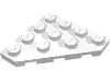 Деталь LEGO Пластина-клин 4 x 4, со срезанным углом, Белый