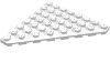 Набор LEGO Wedge Plate 8 x 8 Cut Corner, Белый