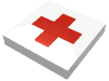 Набор LEGO Tile 2 x 2 with Red Cross Print, Белый