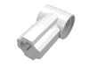 Деталь LEGO Technic Axle and Pin Connector Angled #1, Белый