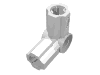 Деталь LEGO Technic Axle and Pin Connector Angled #6 - 90°, Белый