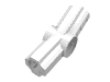 Деталь LEGO Technic Axle and Pin Connector Angled #3 - 157.5°, Белый