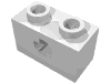 Набор LEGO Technic Brick 1 x 2 with Axle Hole Type 2 [X Opening], Белый