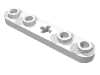 Деталь LEGO Technic Plate 1 x 5 with Smooth Ends, 4 Studs and Centre Axle Hole, Белый