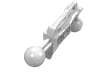 Деталь LEGO Technic Ball Joint 2 x 7 with 2 Ball Joints, Белый