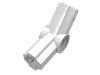 Деталь LEGO Technic Axle and Pin Connector Angled #4 - 135°, Белый