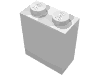 Деталь LEGO Brick 1 x 2 x 2 with Inside Axle Holder, Белый