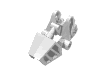 Деталь LEGO Bionicle Foot with Ball Joint Socket 3 x 6 x 2 1/3, Белый