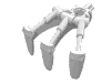 Деталь LEGO Bionicle Claw with Axle, Белый