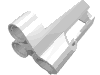 Деталь LEGO Technic Fairing # 6 Small Short, Large Hole, Side B, Белый