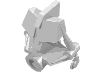 Деталь LEGO Bionicle Head Connector Block 3 x 4 x 1 2/3, Белый