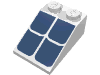 Набор LEGO Slope 33В° 3 x 2 with Purple Roof Tiles Print, Белый
