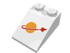 Набор LEGO Slope 33В° 3 x 2 with Classic Space Logo Print, Белый