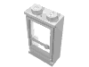 Набор LEGO Door 1 x 2 x 3 Left (old type) with Solid Studs and Fixed Glass, Белый