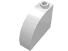 Деталь LEGO Кирпичик 1 x 3 x 2, с изогнутым верхом, Белый