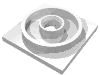 Деталь LEGO Turntable 4 x 4 Square Base, Белый