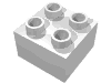 Деталь LEGO Кирпичик 2 x 2, Белый