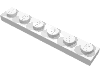 Деталь LEGO Пластина 1 x 6, Белый