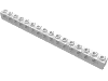 Набор LEGO Technic Brick 1 x 16 with Holes, Белый