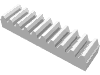 Деталь LEGO Зубчатая рейка Technic 1 x 4, Белый