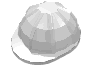 Деталь LEGO Minifig Construction Helmet, Белый